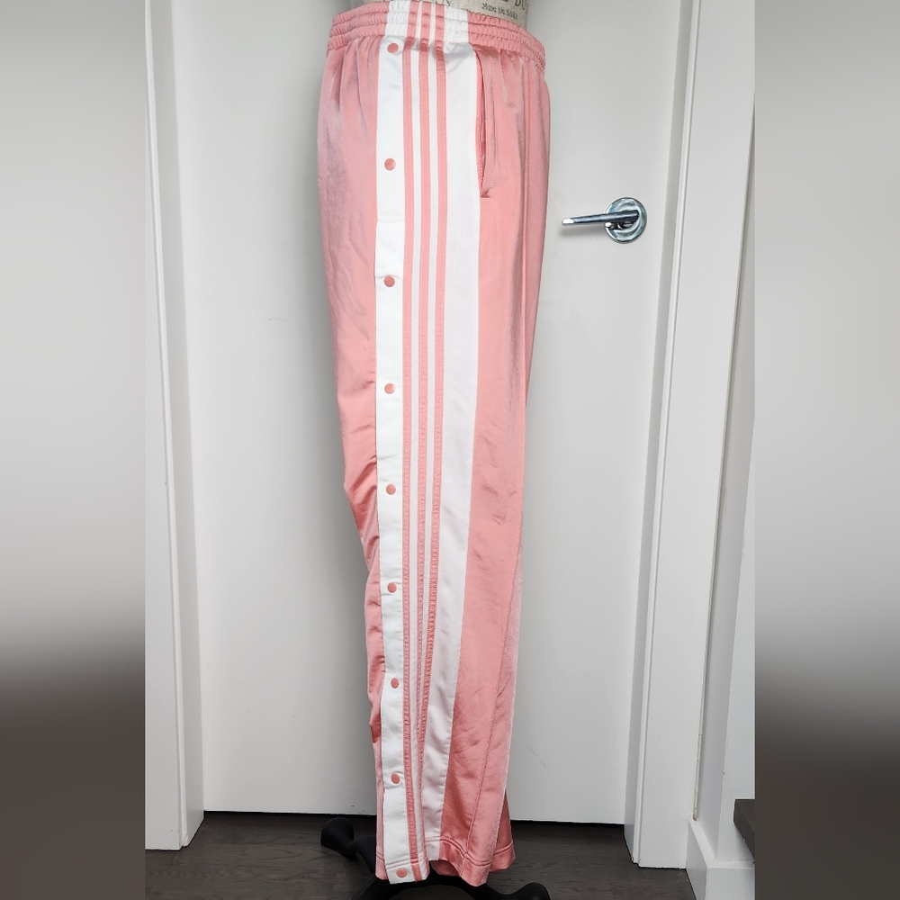 adidas Pink and White Snap-Front Track Pants - Picture 4 of 12